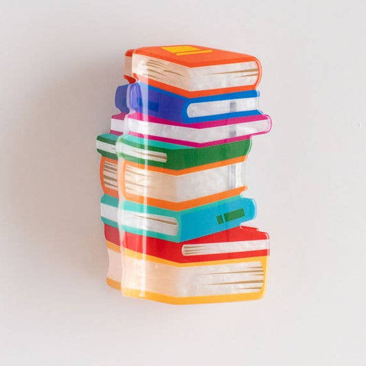 Book Pile Claw Clip (warm)