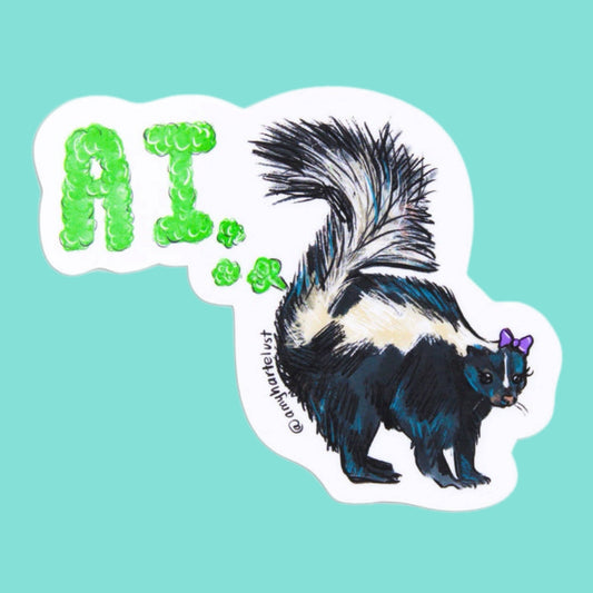 AI Stinks Skunk Sticker