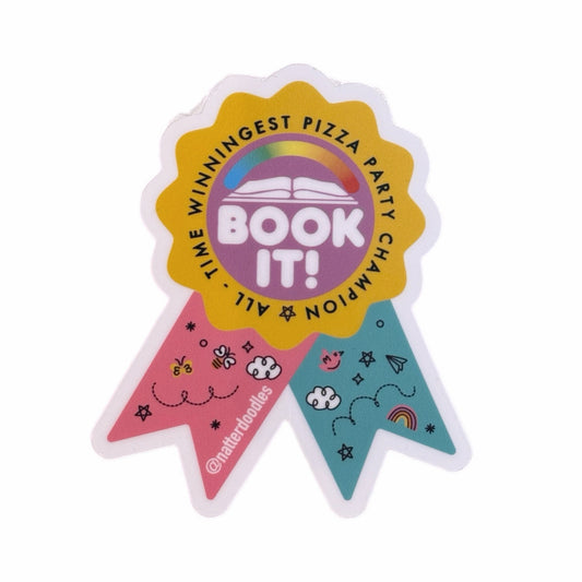 BOOK IT! All-Time Winningest Pizza Party Champion Sticker