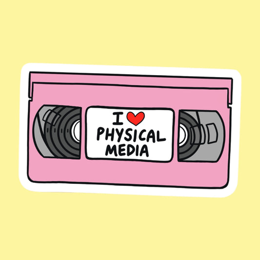I Love Physical Media VHS Sticker