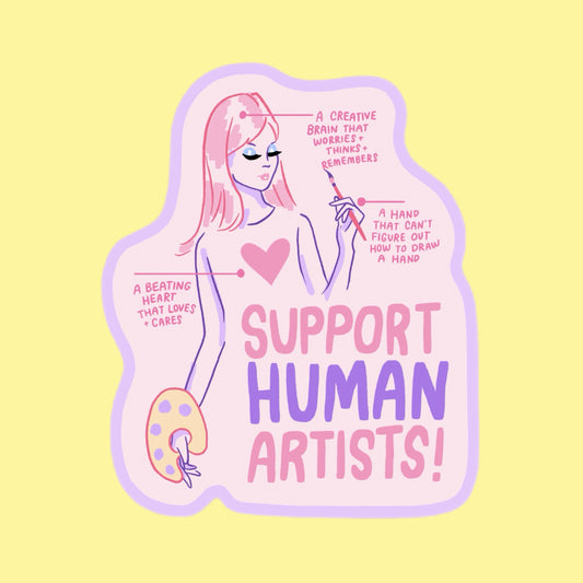Support Human Artists Sticker