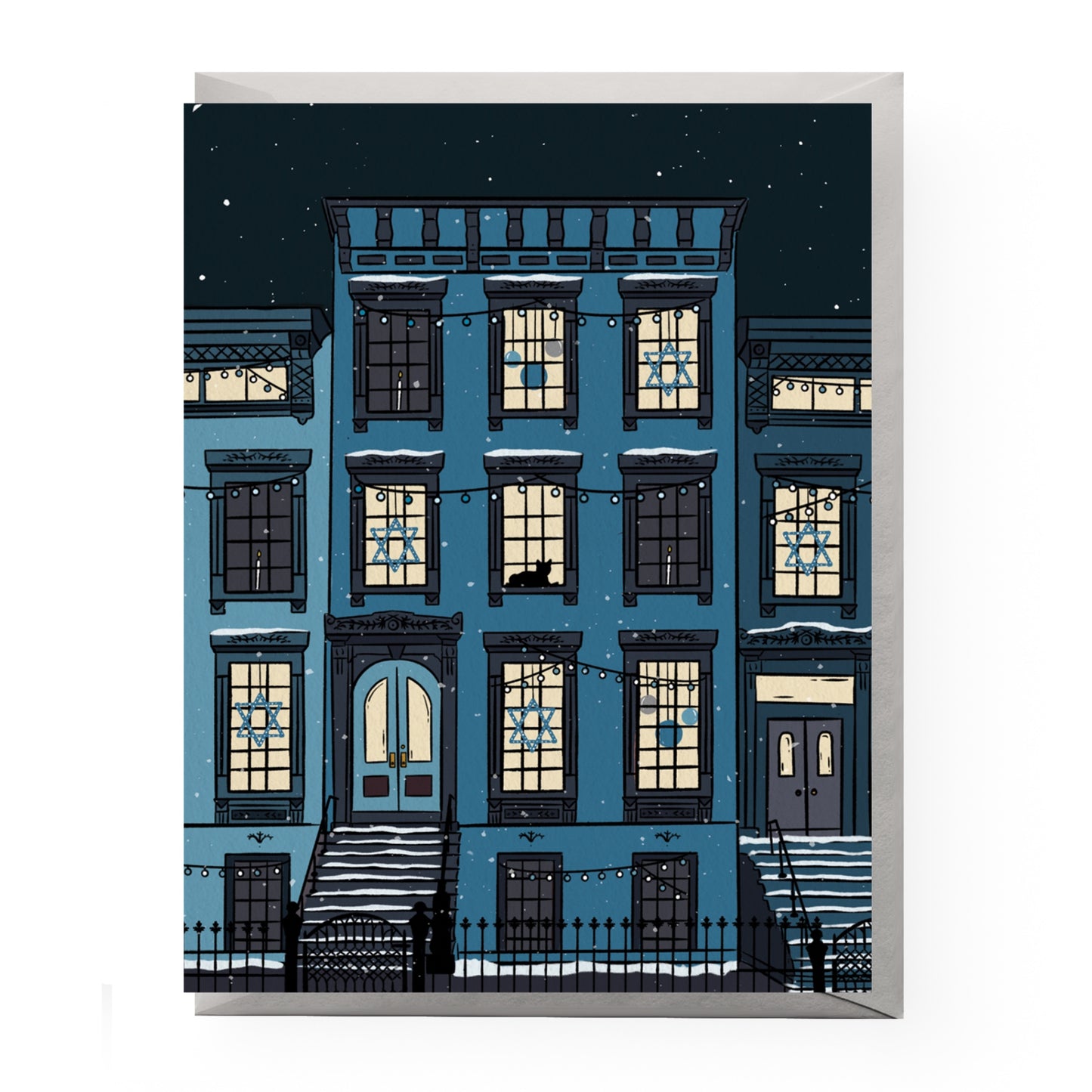 Hanukkah Brownstone Card