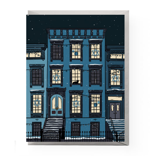 Hanukkah Brownstone Card