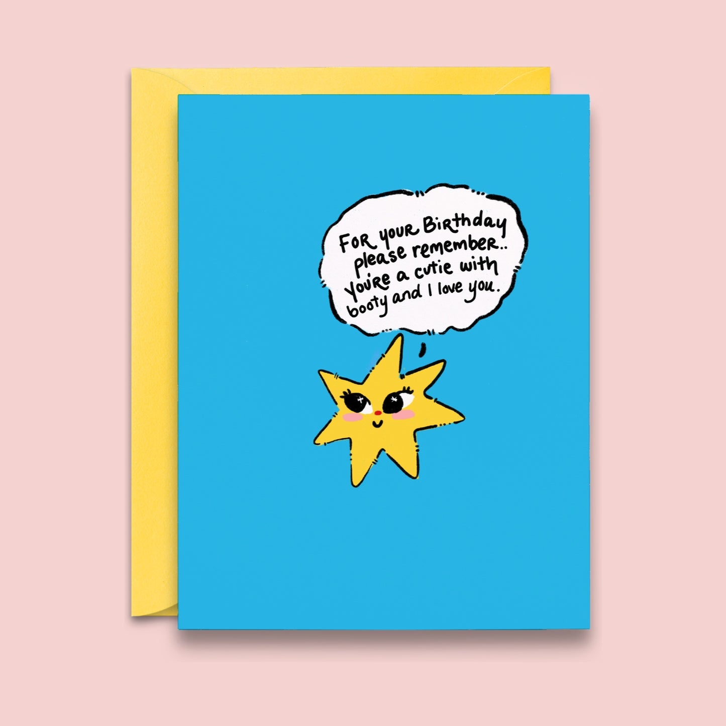 Cutie with Booty Birthday Card