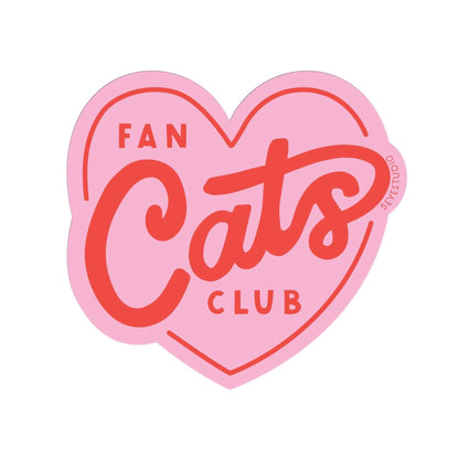 Cats Fan Club Heart Small Sticker