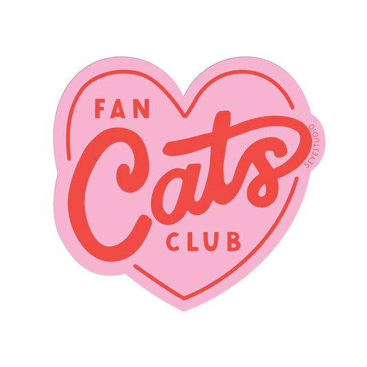 Cats Fan Club Heart Sticker