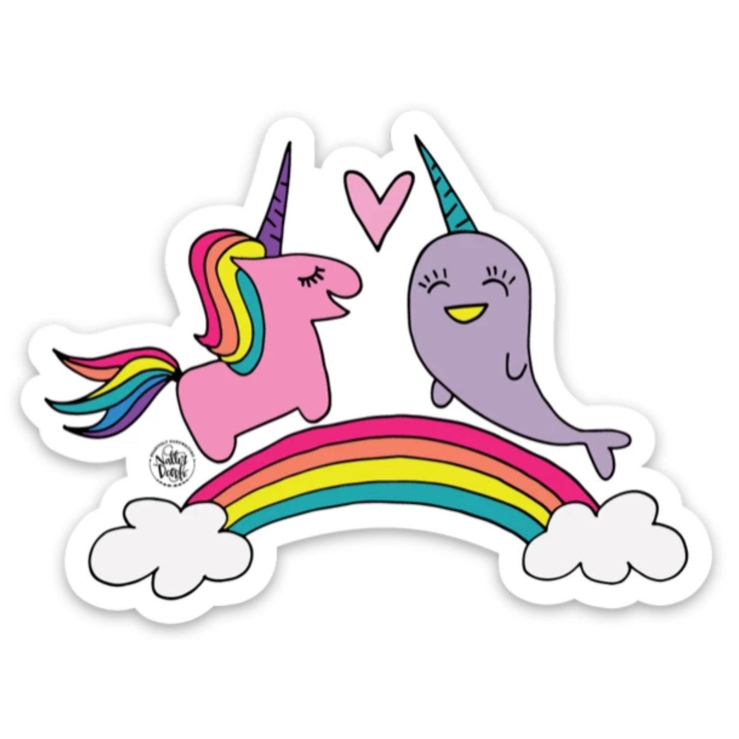 Unicorn + Narwhal Rainbow Sticker