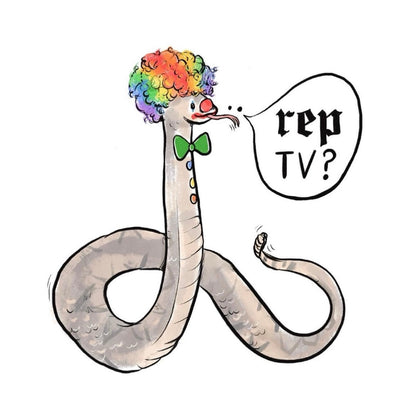 Rep TV Clown Snake Sticker