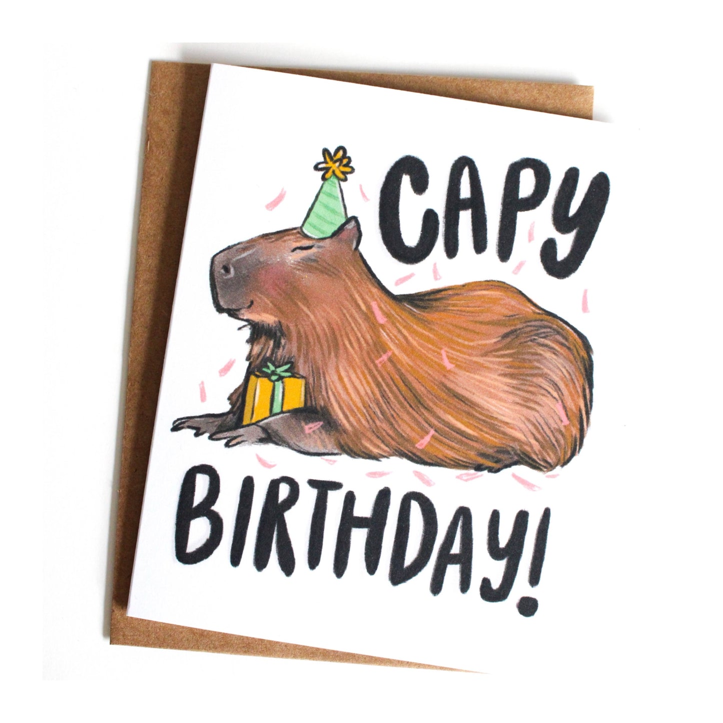 Capybara Birthday Card