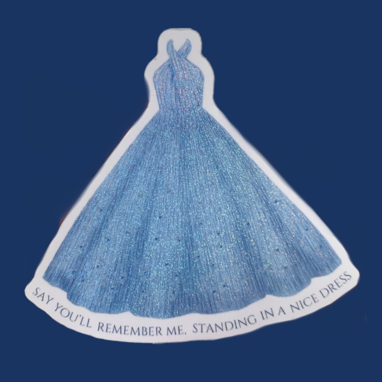 Taylor Swift Shimmery Blue Dress Sticker