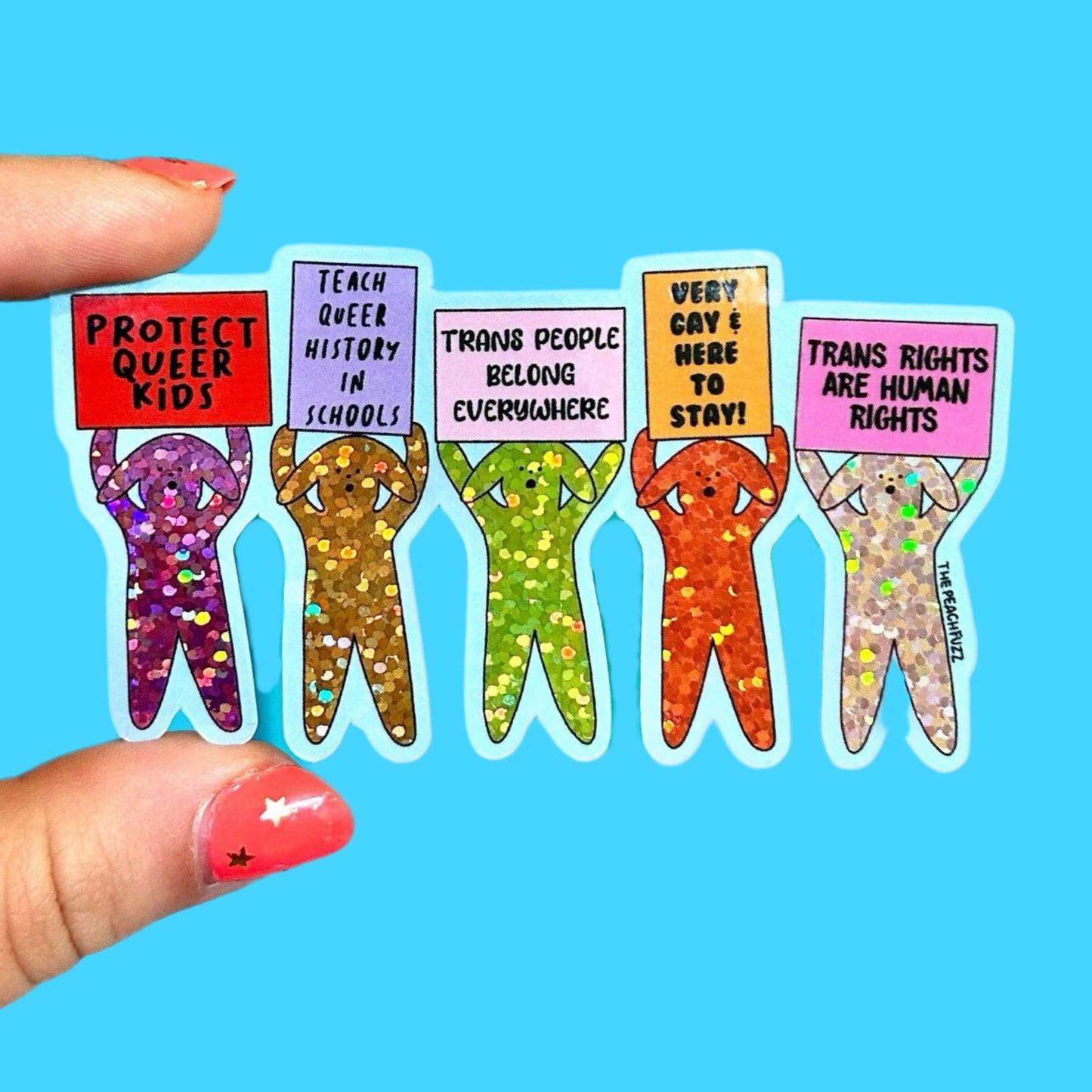 Pride Puppies Glitter Sticker