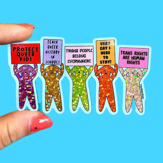 Pride Puppies Glitter Sticker
