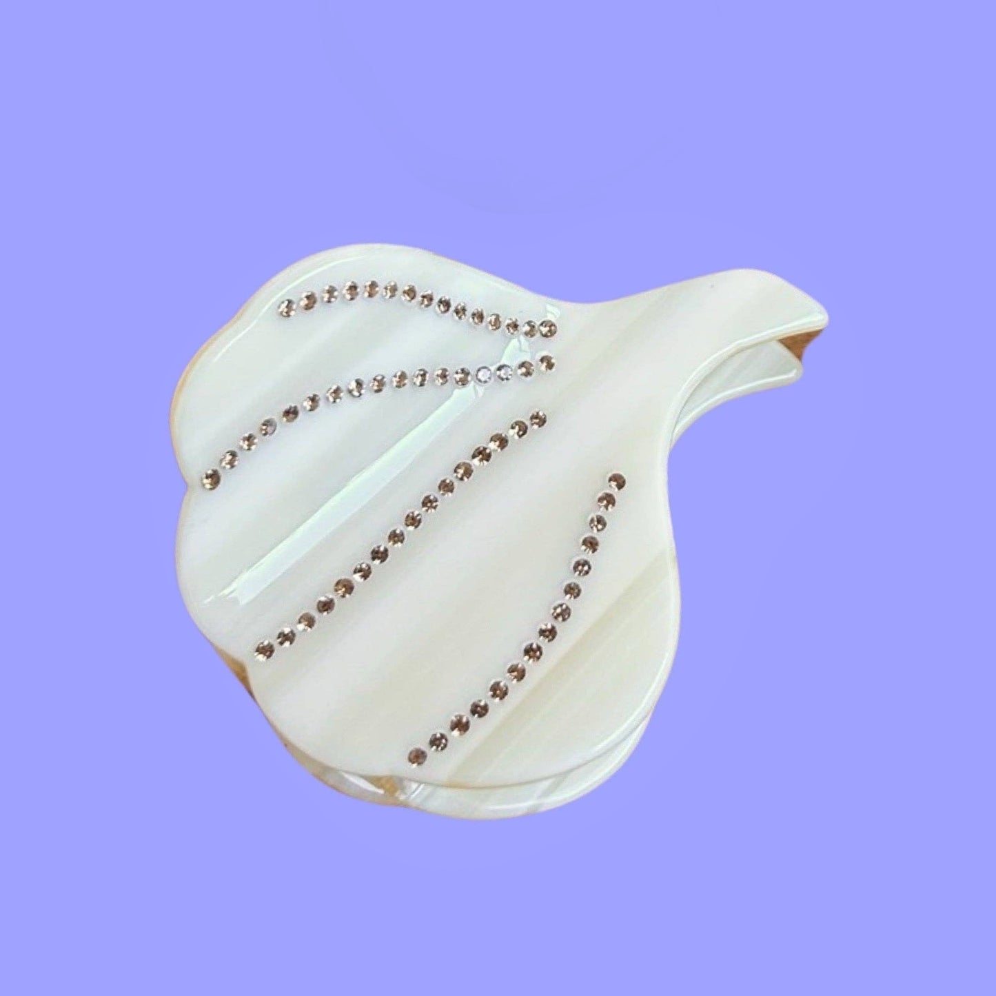 Garlic Rhinestone Mini Hair Claw