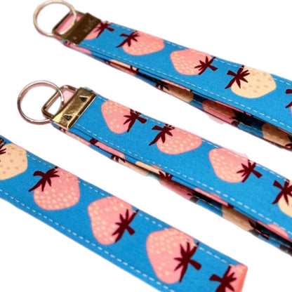 Wristlet Keychain: Strawberries