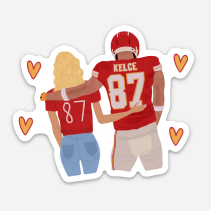 Taylor Swift and Travis Kelce Sticker