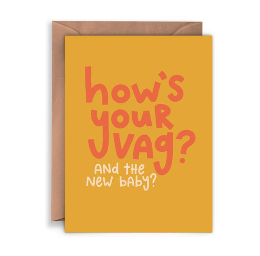 Hows Your Vag? New Baby Card