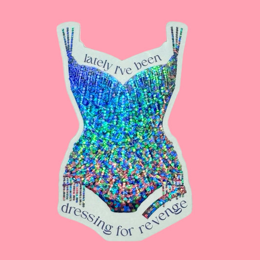 Taylor Swift Dressing for Revenge Sparkly Bodysuit Sticker