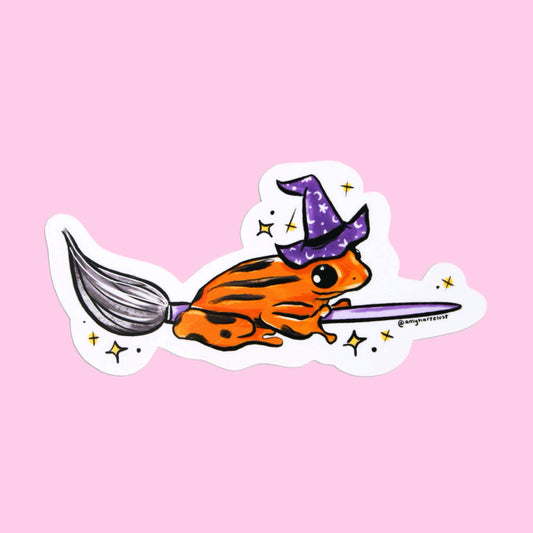 Frog Witch Sticker