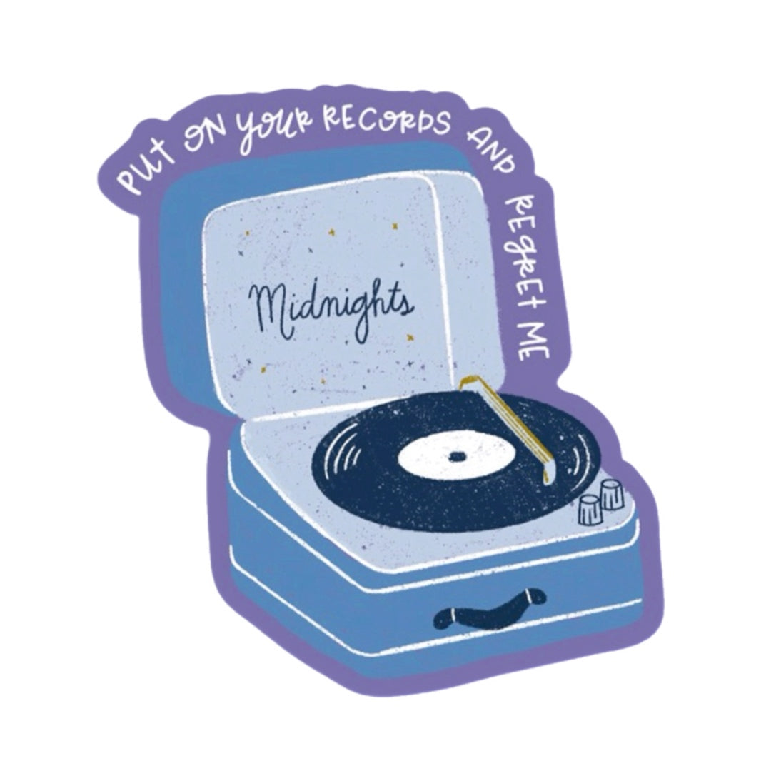 Taylor Swift Midnights Record Player Sticker