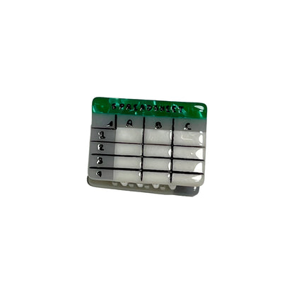 Spreadsheet Mini Claw Clip