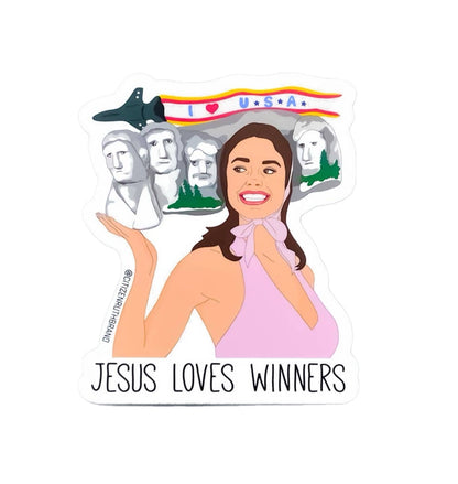Drop Dead Gorgeous Jesus Loves Winners Sticker