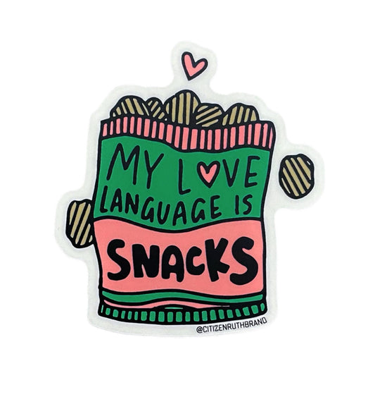 My Love Language is Snacks Sticker