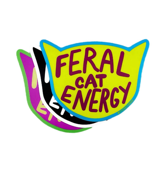 Feral Cat Energy Sticker