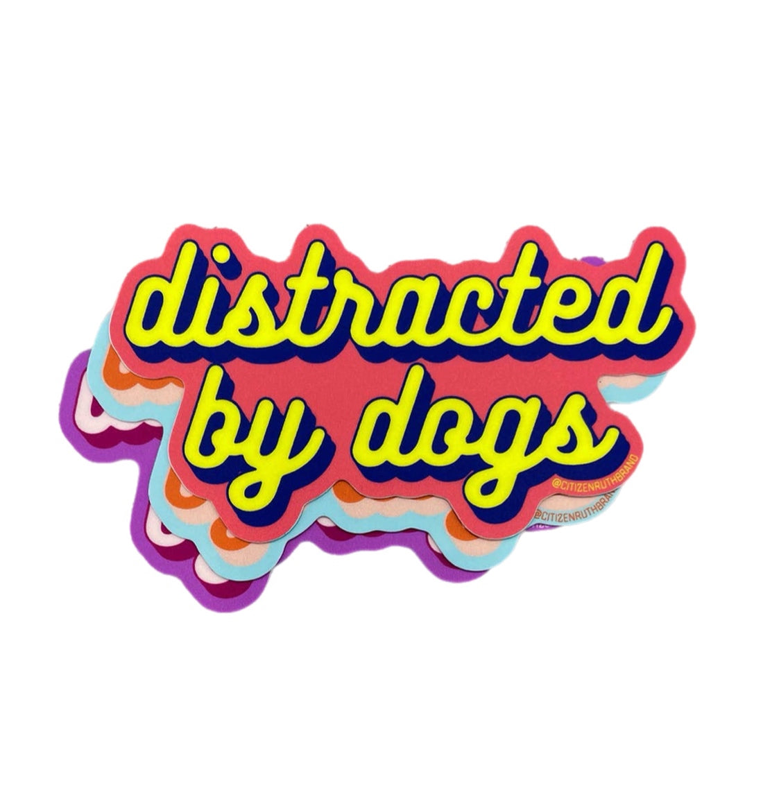 Distracted by Dogs Sticker