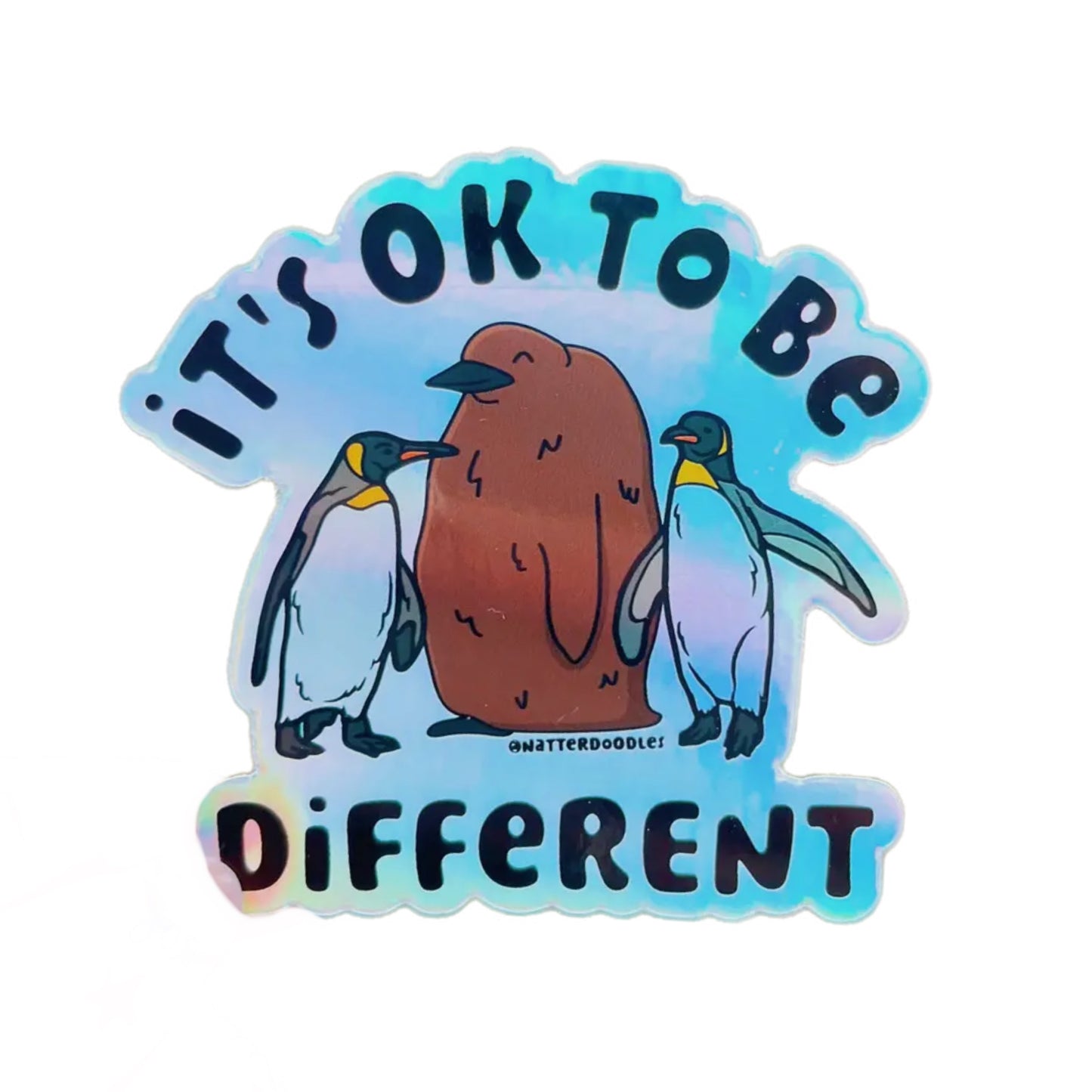 Pesto Penguin “It’s Okay to Be Different” Holo Sticker