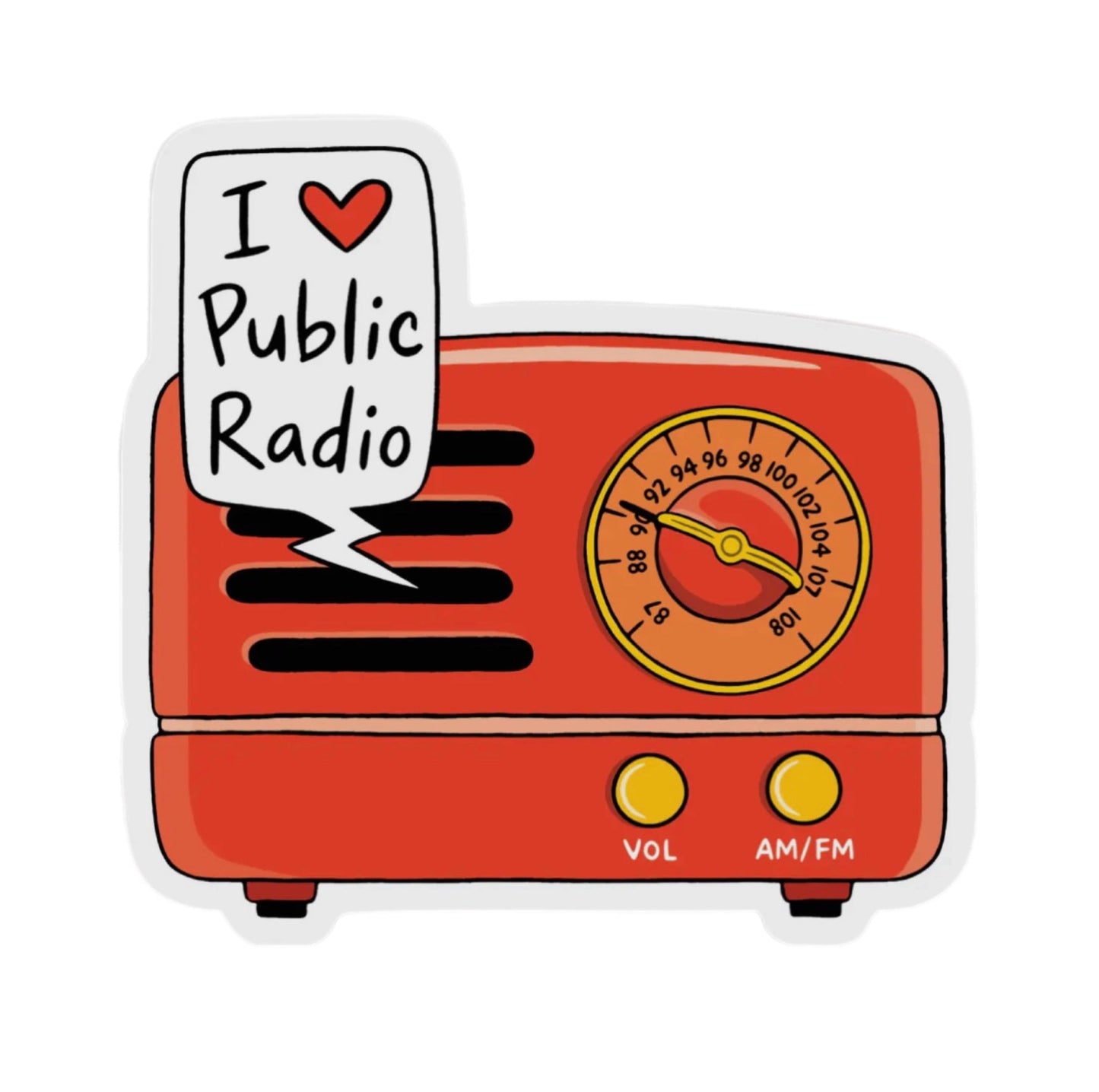 I ❤️ Public Radio Sticker