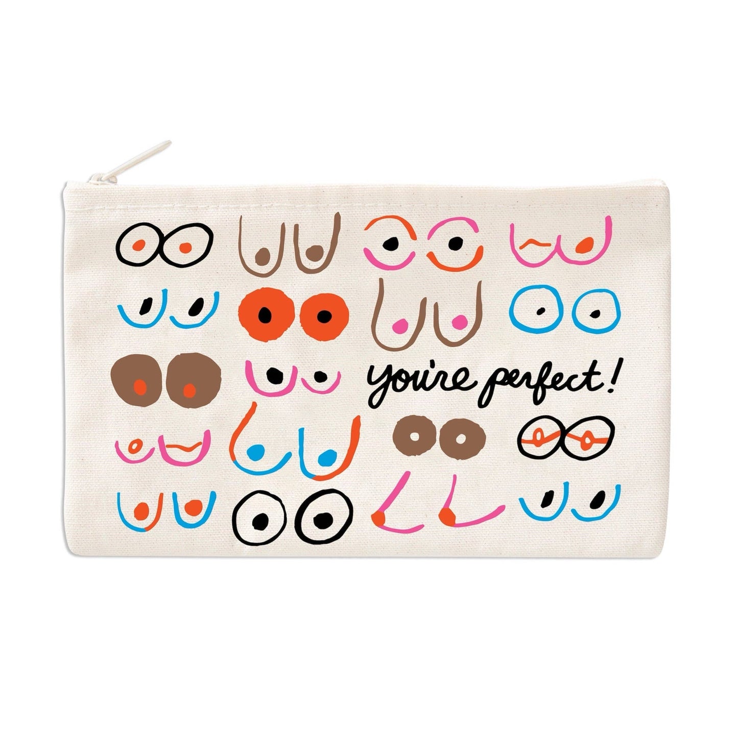 You're Perfect Boobs Zip Pouch