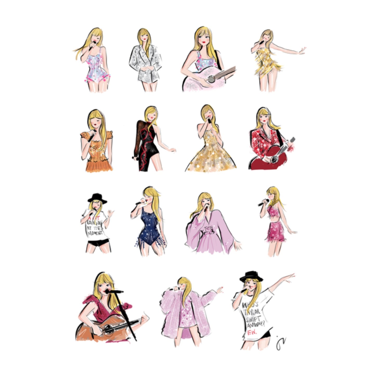 Taylor Swift Eras Tour Outfits Print