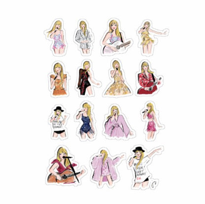 Taylor Swift Eras Tour Outfits Vinyl Sticker Sheet