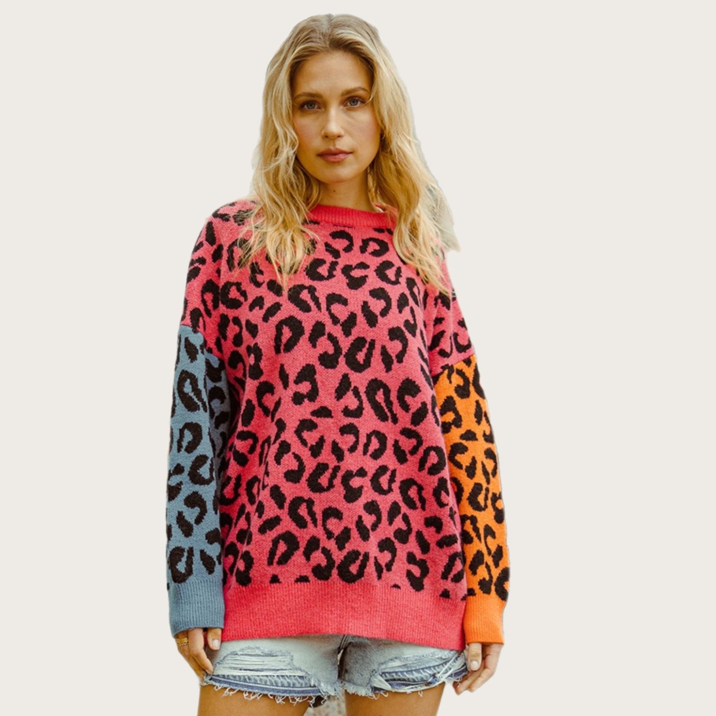 Brey Animal Print Sweater