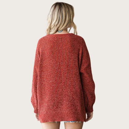 Maxine Chenille Sweater (Persimmon)