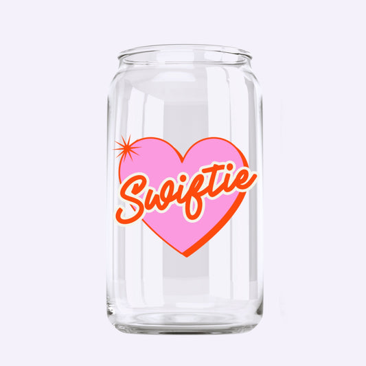 Swiftie Pink Heart Glass