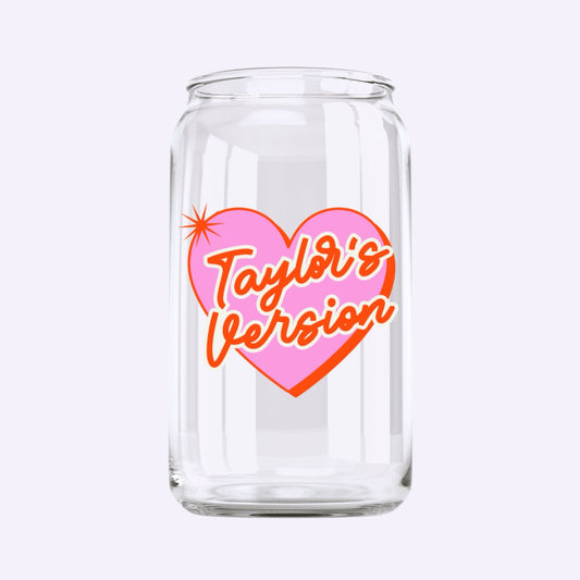 Taylor’s Version Pink Heart Glass