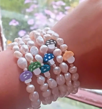 Mushroom Pearl Bracelet