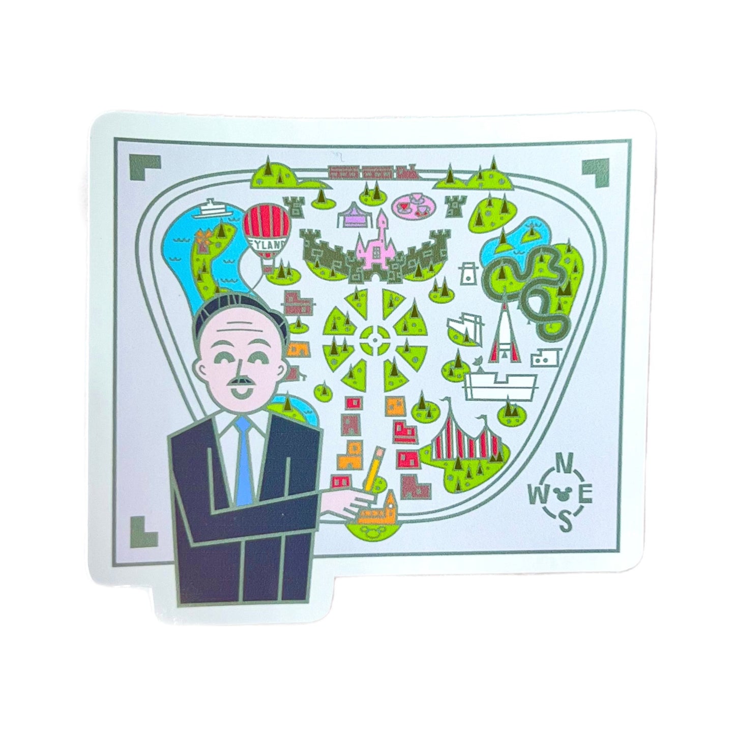 Walt Park Map Sticker