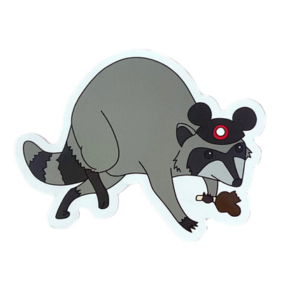 Raccoon Snacking Sticker