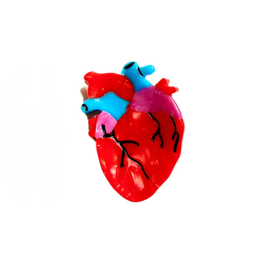 Anatomical Heart Mini Claw Clip