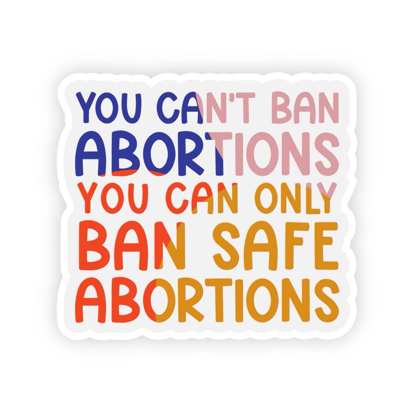 Can't Ban Abortion Sticker