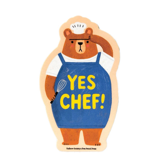 Yes Chef Bear Sticker