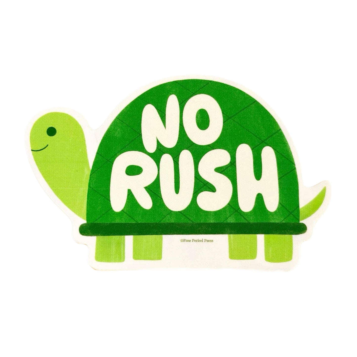 No Rush Turtle Sticker