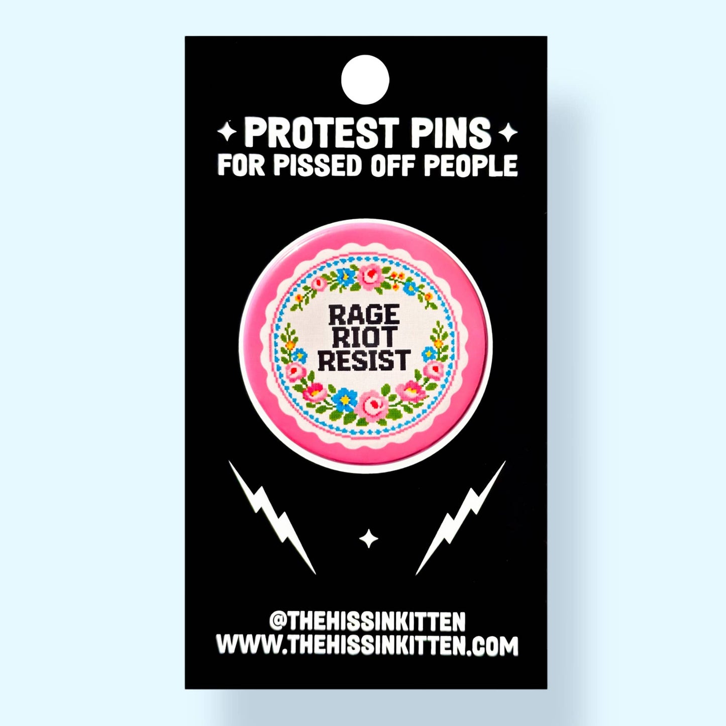 RAGE RIOT RESIST Button (1.25”)
