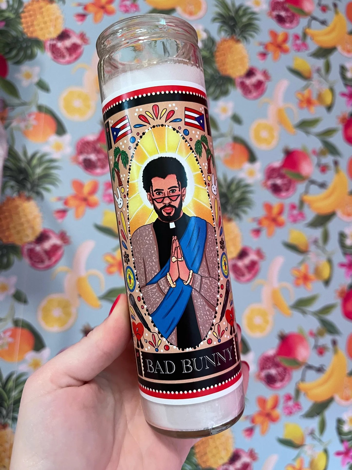 Saint Bad Bunny Candle