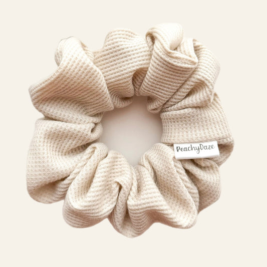 Oatmeal Waffle Knit Scrunchie