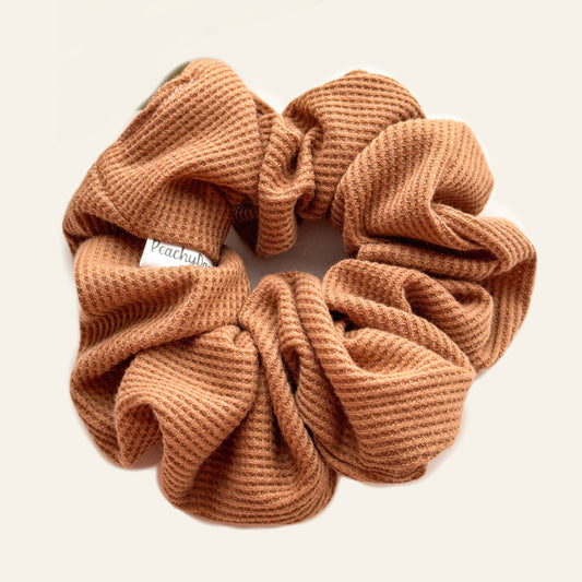 Caramel Waffle Knit Scrunchie