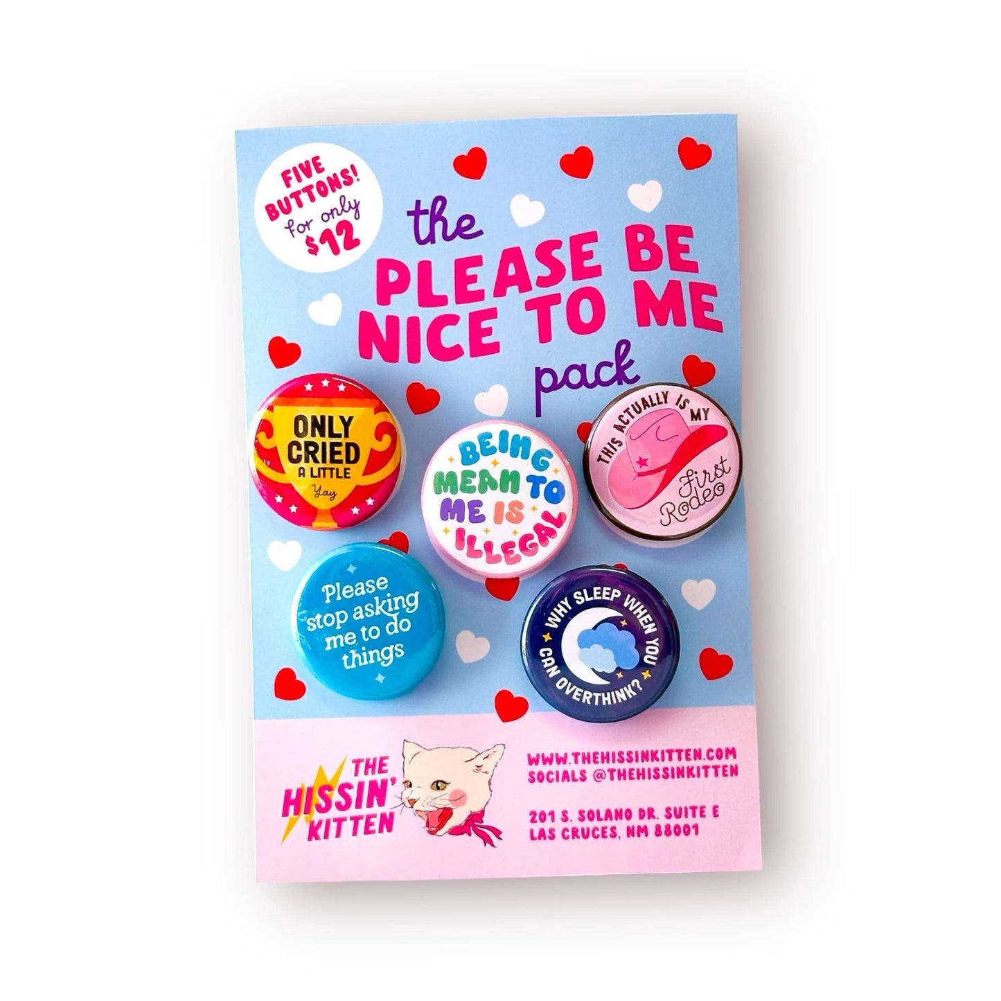 The Please Be Nice To Me Pack (Buttons)