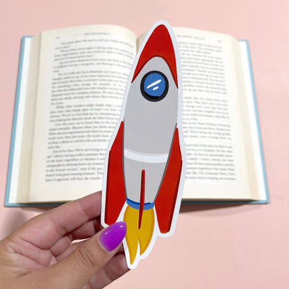 Rocket Die Cut Bookmark